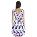 Decorative plums pattern Split Back Mini Dress  View2