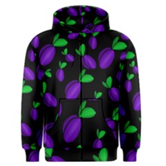 Plums Pattern Men s Zipper Hoodie by Valentinaart