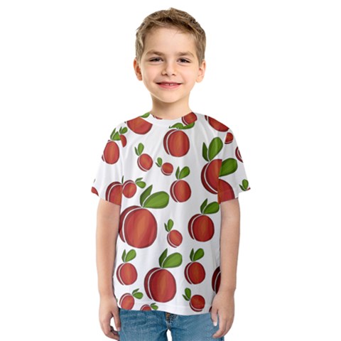 Peaches Pattern Kids  Sport Mesh Tee by Valentinaart