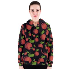 Peaches Women s Zipper Hoodie by Valentinaart