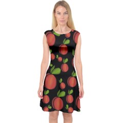 Peaches Capsleeve Midi Dress