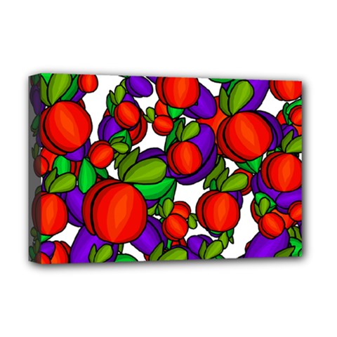 Peaches And Plums Deluxe Canvas 18  X 12   by Valentinaart