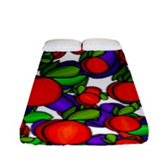 Peaches And Plums Fitted Sheet (full/ Double Size)