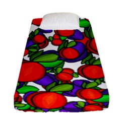 Peaches And Plums Fitted Sheet (single Size)