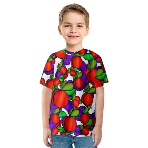 Peaches And Plums Kids  Sport Mesh Tee by Valentinaart