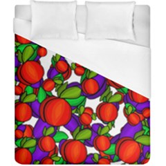 Peaches And Plums Duvet Cover (california King Size)