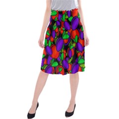 Plums And Peaches Midi Beach Skirt