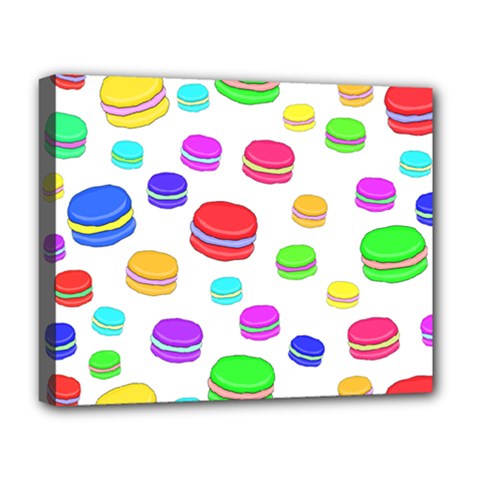 Macaroons Deluxe Canvas 20  X 16   by Valentinaart