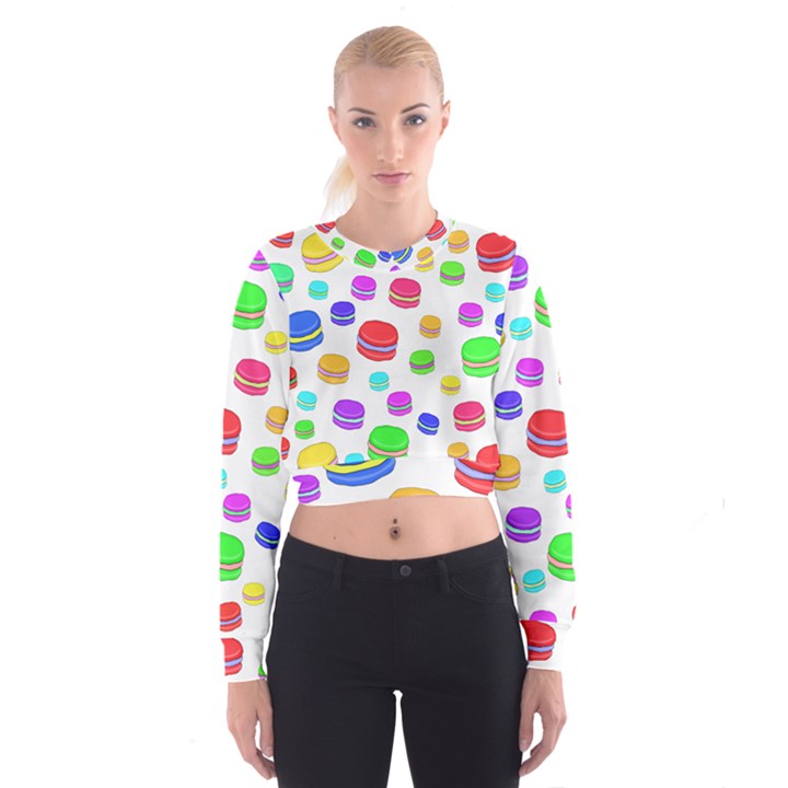 Macaroons Women s Cropped Sweatshirt