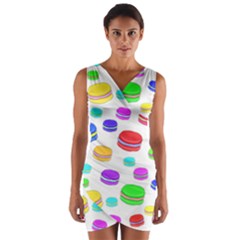 Macaroons Wrap Front Bodycon Dress