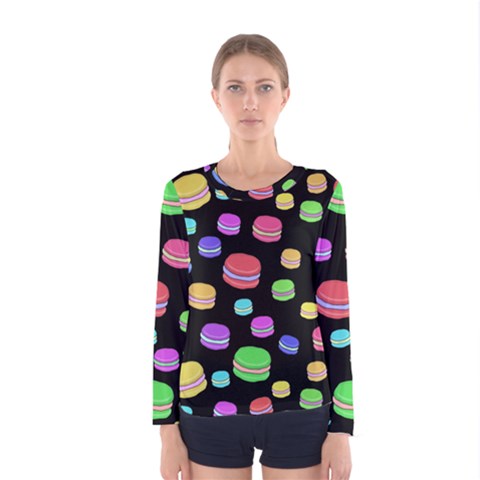 Colorful Macaroons Women s Long Sleeve Tee by Valentinaart