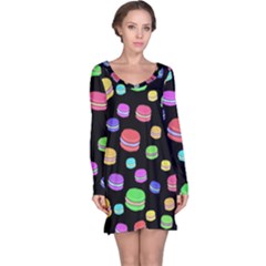 Colorful Macaroons Long Sleeve Nightdress by Valentinaart