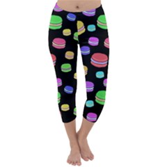 Colorful Macaroons Capri Winter Leggings  by Valentinaart