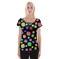 Colorful Macaroons Women s Cap Sleeve Top by Valentinaart