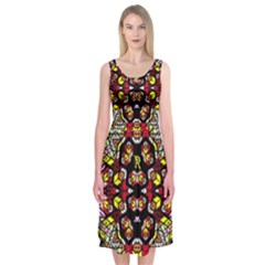 Queen Design 456 Midi Sleeveless Dress