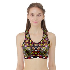 Queen Design 456 Sports Bra With Border by MRTACPANS