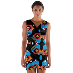 Amour De Amour Wrap Front Bodycon Dress