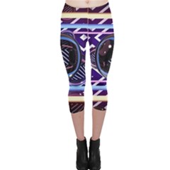 Abstract Sphere Room 3d Design Capri Leggings  by Amaryn4rt