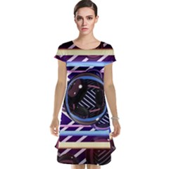 Abstract Sphere Room 3d Design Cap Sleeve Nightdress by Amaryn4rt