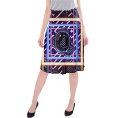 Abstract Sphere Room 3d Design Midi Beach Skirt by Amaryn4rt