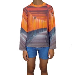 Architecture Art Bright Color Kids  Long Sleeve Swimwear by Amaryn4rt