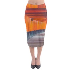 Architecture Art Bright Color Midi Pencil Skirt