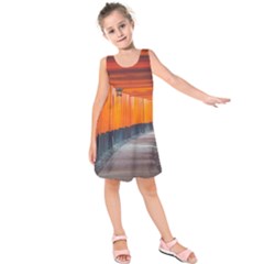 Architecture Art Bright Color Kids  Sleeveless Dress