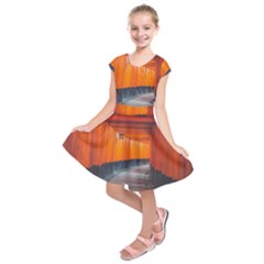 Architecture Art Bright Color Kids  Short Sleeve Dress