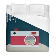 Camera Vector Illustration Duvet Cover (full/ Double Size)