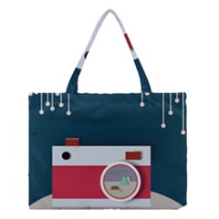 Camera Vector Illustration Medium Tote Bag