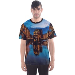 Hamburg City Blue Hour Night Men s Sport Mesh Tee