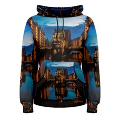 Hamburg City Blue Hour Night Women s Pullover Hoodie by Amaryn4rt