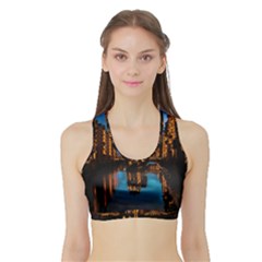 Hamburg City Blue Hour Night Sports Bra With Border