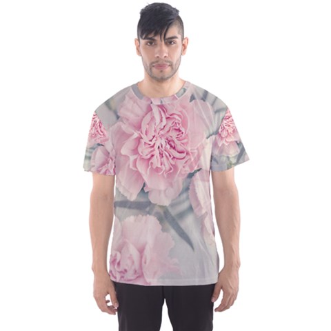 Cloves Flowers Pink Carnation Pink Men s Sport Mesh Tee by Amaryn4rt