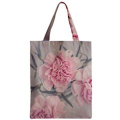 Cloves Flowers Pink Carnation Pink Zipper Classic Tote Bag by Amaryn4rt