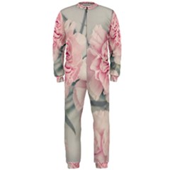 Cloves Flowers Pink Carnation Pink Onepiece Jumpsuit (men) 