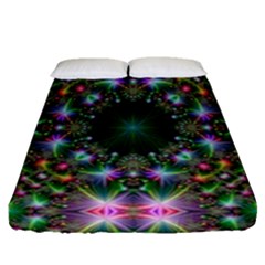 Digital Kaleidoscope Fitted Sheet (queen Size) by Amaryn4rt