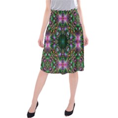 Digital Kaleidoscope Midi Beach Skirt