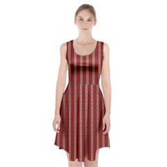 Pattern Background Red Stripes Racerback Midi Dress