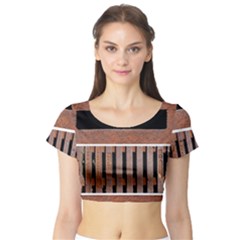 Stainless Structure Collection Short Sleeve Crop Top (tight Fit)