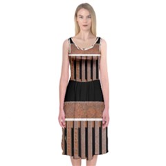 Stainless Structure Collection Midi Sleeveless Dress