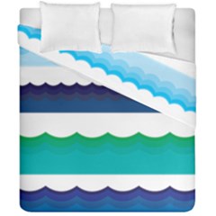 Water Border Water Waves Ocean Sea Duvet Cover Double Side (california King Size)