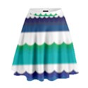 Water Border Water Waves Ocean Sea High Waist Skirt View1