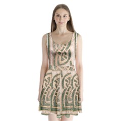 Ab Celtic Swirl Split Back Mini Dress 