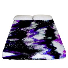 Abstract Canvas Acrylic Digital Design Fitted Sheet (queen Size)