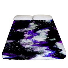 Abstract Canvas Acrylic Digital Design Fitted Sheet (king Size)