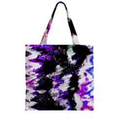 Abstract Canvas Acrylic Digital Design Zipper Grocery Tote Bag