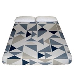 Geometric Triangle Modern Mosaic Fitted Sheet (california King Size)