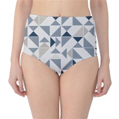 Geometric Triangle Modern Mosaic High-waist Bikini Bottoms