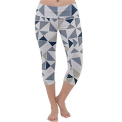 Geometric Triangle Modern Mosaic Capri Yoga Leggings